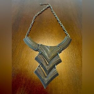 Elegant Bronze Statement Necklace